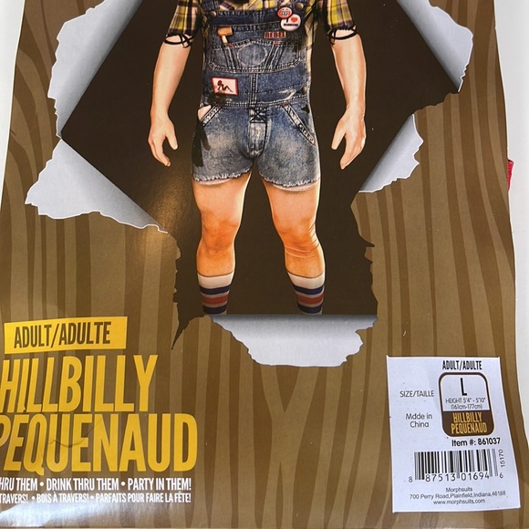 Hillbilly Pequenaud Adult Costume! New! - Picture 2 of 8